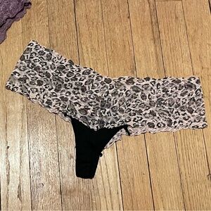 Black Fuchsia by Secret Lace cheeky hipster leopard print Lace Panties size XL